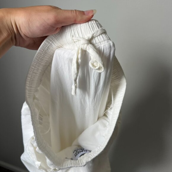 Princess Polly Louis Cotton & Linen Wide Leg Pants Women's 4 - Picture 8 of 10